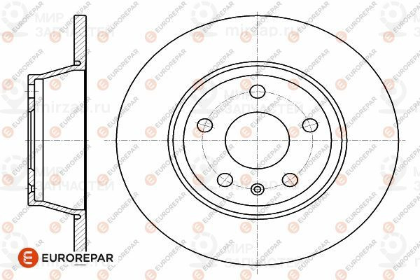 Тормозной диск EUROREPAR 1642770180