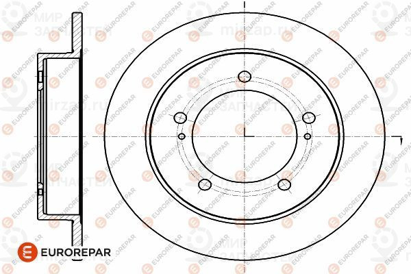 Тормозной диск EUROREPAR 1642770780