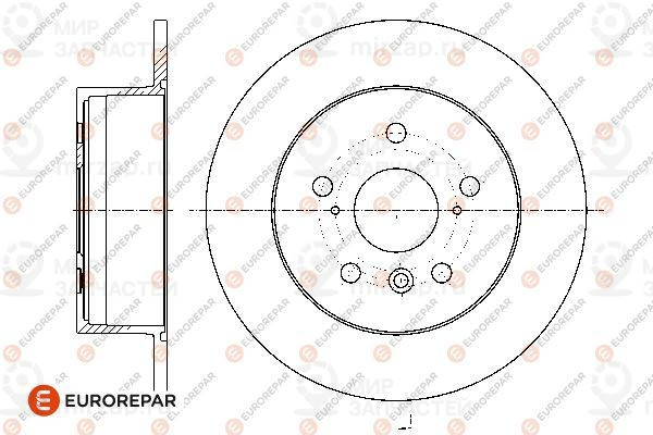 Тормозной диск EUROREPAR 1667866180