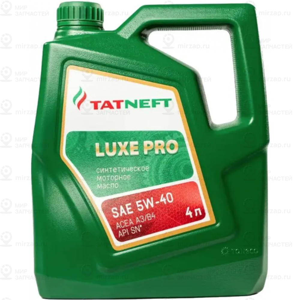Масло Моторное Pro Luxe 5W40, 4Л Татнефть 4650229682868