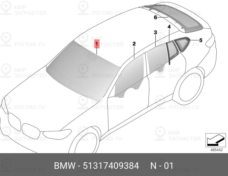 Запчасть BMW 51317409384