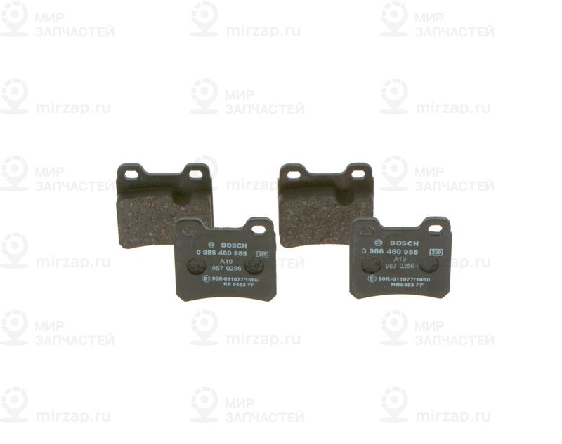 Комплект тормозных колодок, дисковый тормоз BOSCH 0986460955