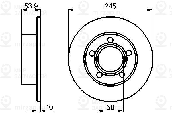 Тормозной диск BOSCH 0986478461