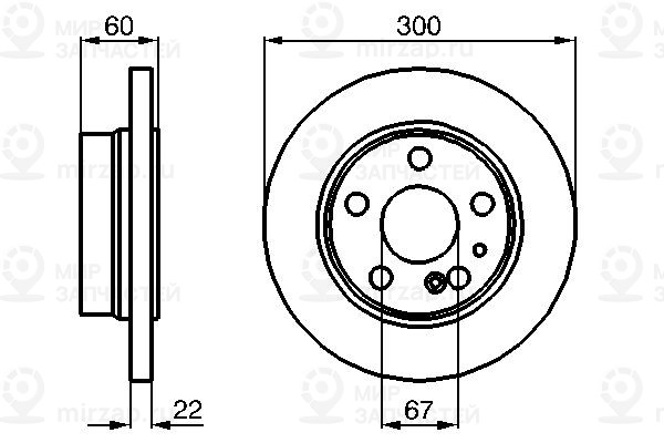 Тормозной диск BOSCH 0986478566