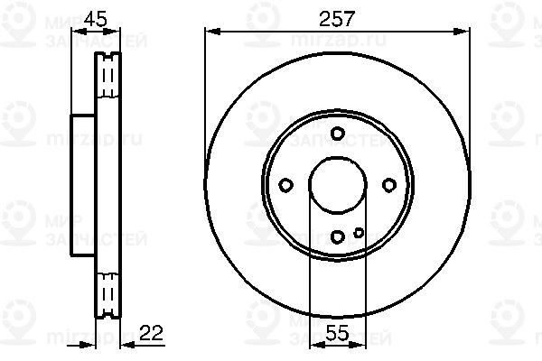 Тормозной диск BOSCH 0986478638