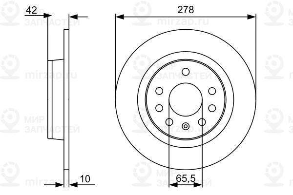 Тормозной диск BOSCH 0986479515