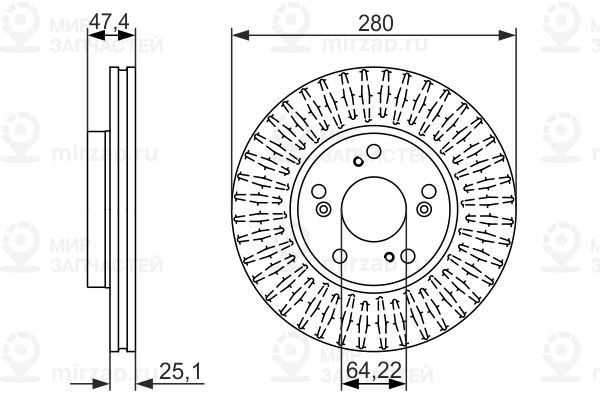 Тормозной диск BOSCH 0986479625