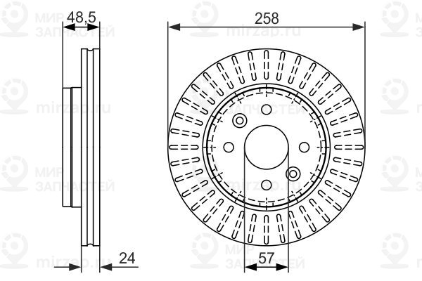 Тормозной диск BOSCH 0986479676