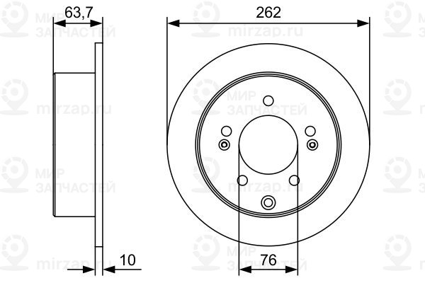 Тормозной диск BOSCH 0986479W12