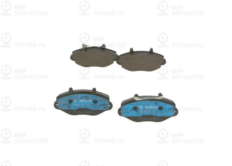 Комплект тормозных колодок, дисковый тормоз BOSCH 0986494289