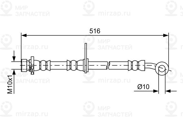 Тормозной шланг BOSCH 1987481730
