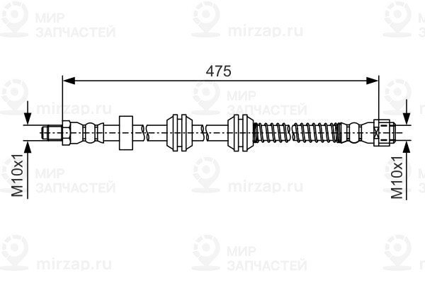 Тормозной шланг BOSCH 1987481A01