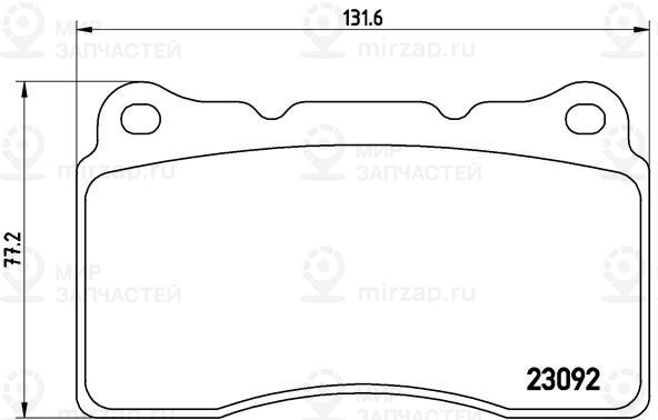 Комплект тормозных колодок, дисковый тормоз BREMBO P54040