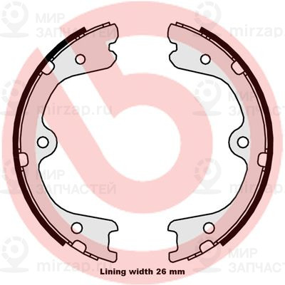 Комплект тормозных колодок, стояночная тормозная система BREMBO S56546