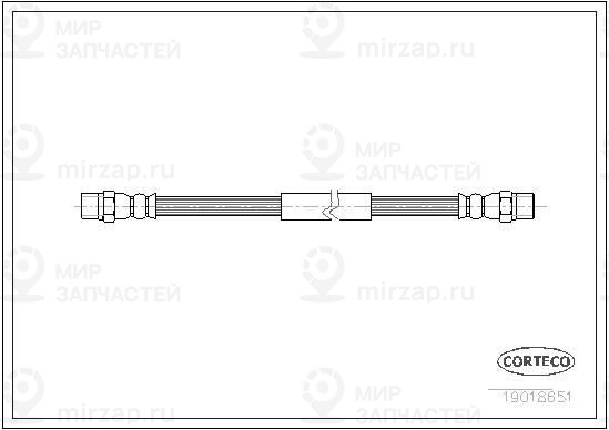 Тормозной шланг CORTECO 19018651