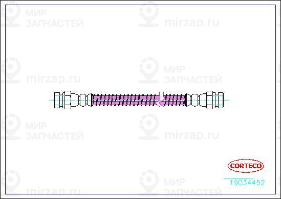 Тормозной шланг CORTECO 19034452