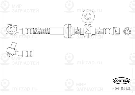Тормозной шланг CORTECO 49418888
