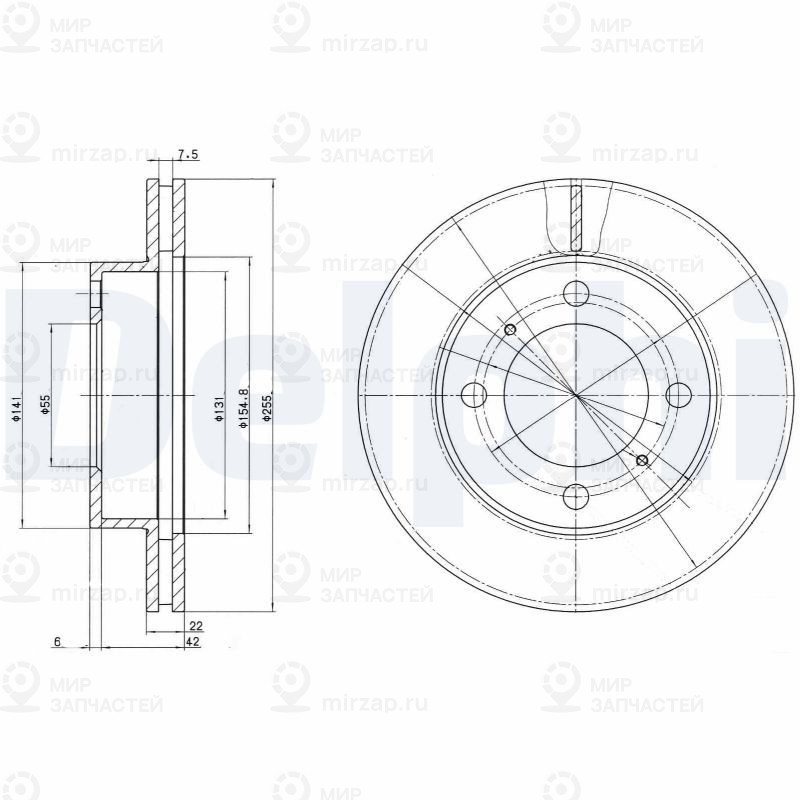 Тормозной диск DELPHI BG2891
