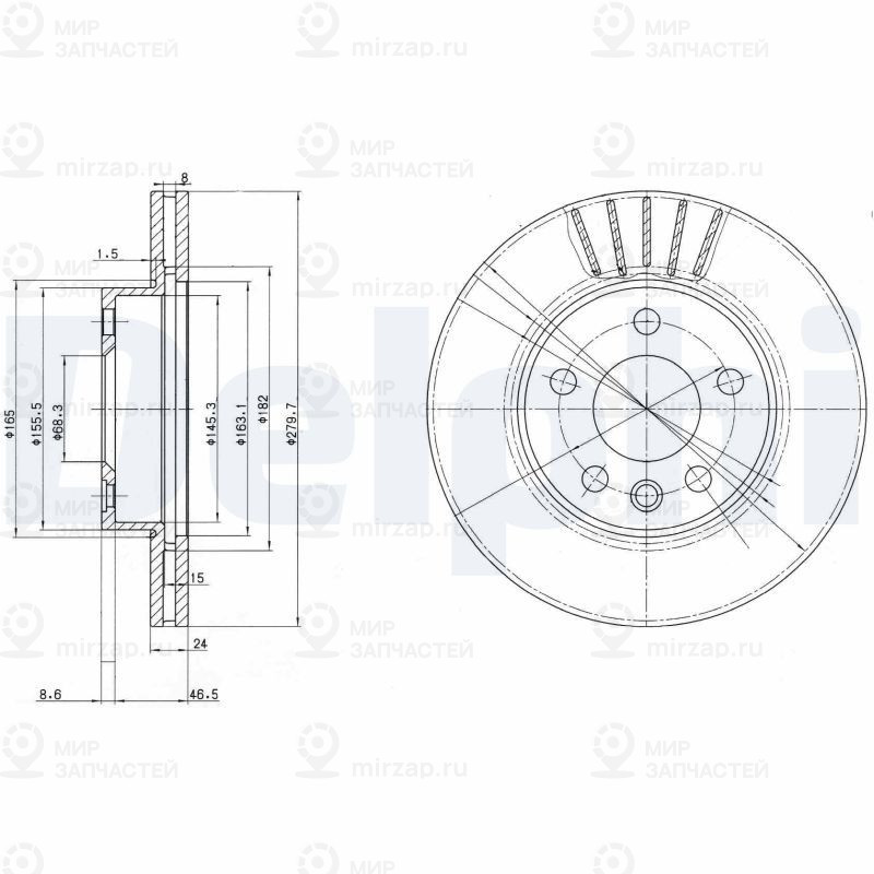 Тормозной диск DELPHI BG3417