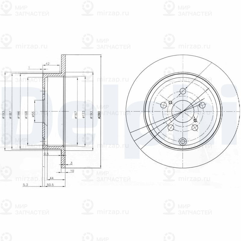Тормозной диск DELPHI BG3912