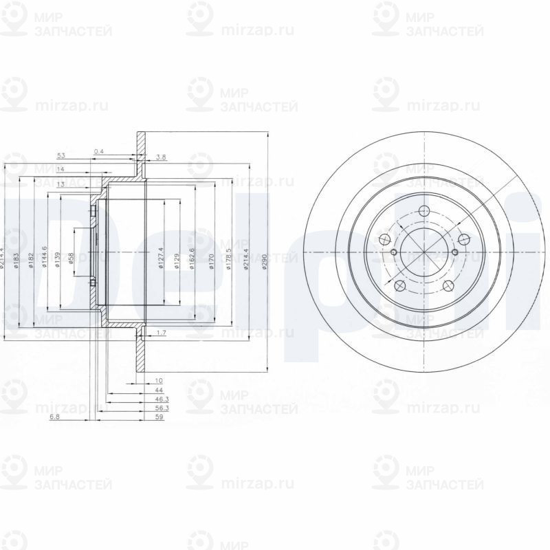 Тормозной диск DELPHI BG4154