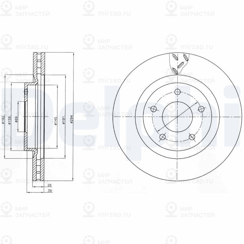 Тормозной диск DELPHI BG4246