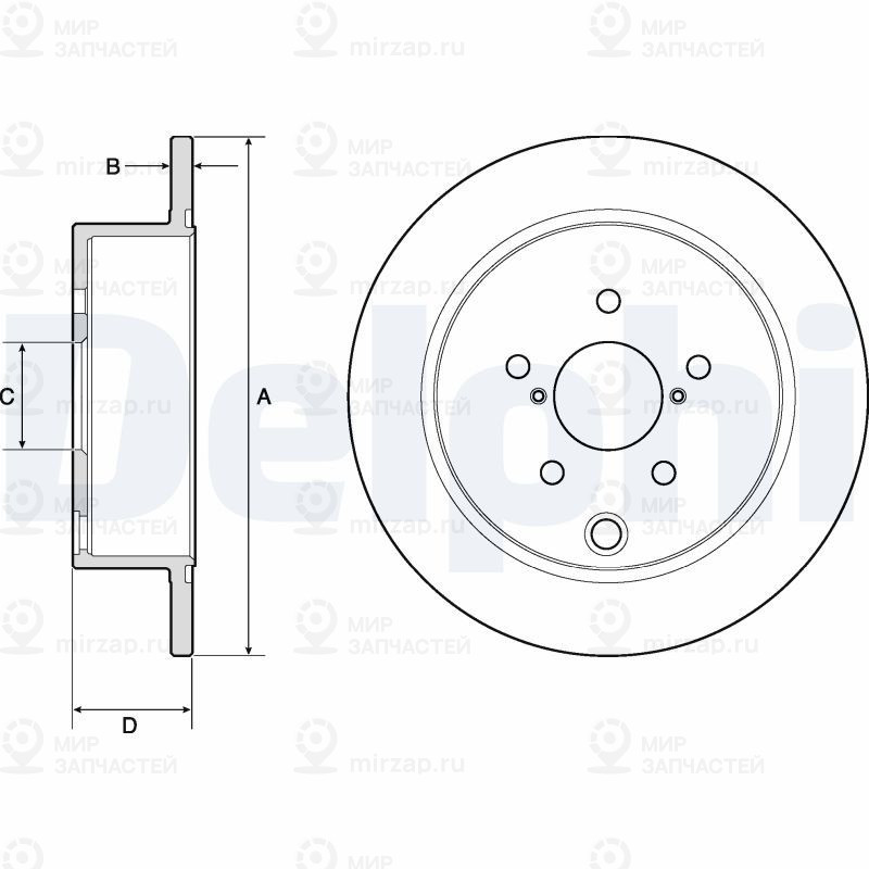 Тормозной диск DELPHI BG4776C