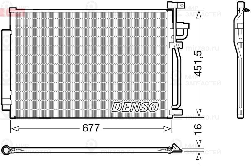 Конденсатор, кондиционер DENSO DCN20040