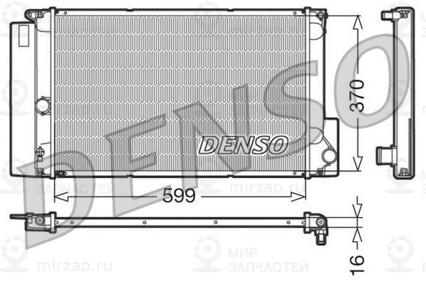 Радиатор, охлаждение двигателя DENSO DRM50026