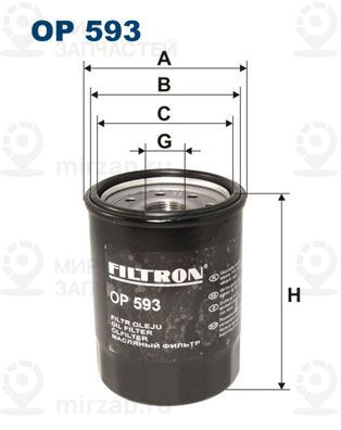 Масляный фильтр FILTRON OP593