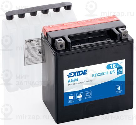 Стартерная аккумуляторная батарея EXIDE ETX20CHBS