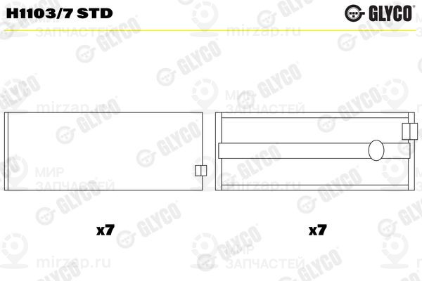 Подшипник коленвала GLYCO H11037STD