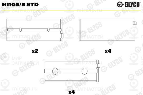 Запчасть GLYCO H11055STD