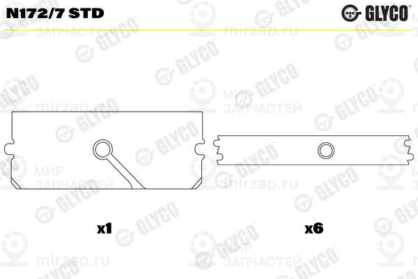 Подшипник распредвала GLYCO N1727STD
