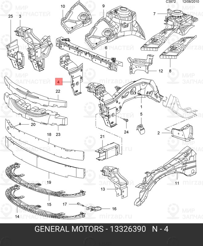 Запчасть GM 13326390