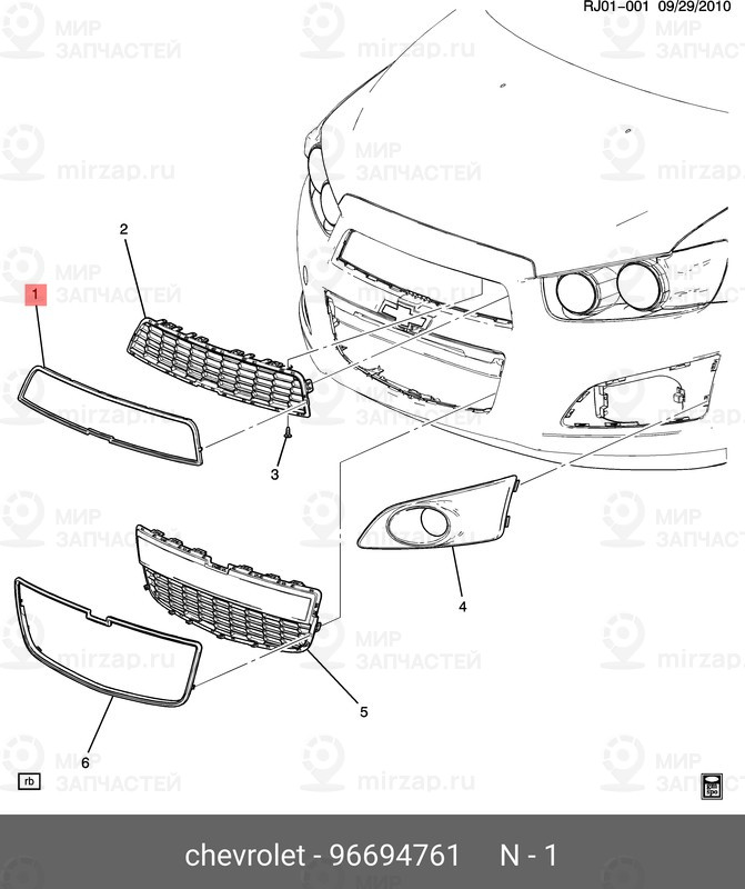 Запчасть GM 96694761