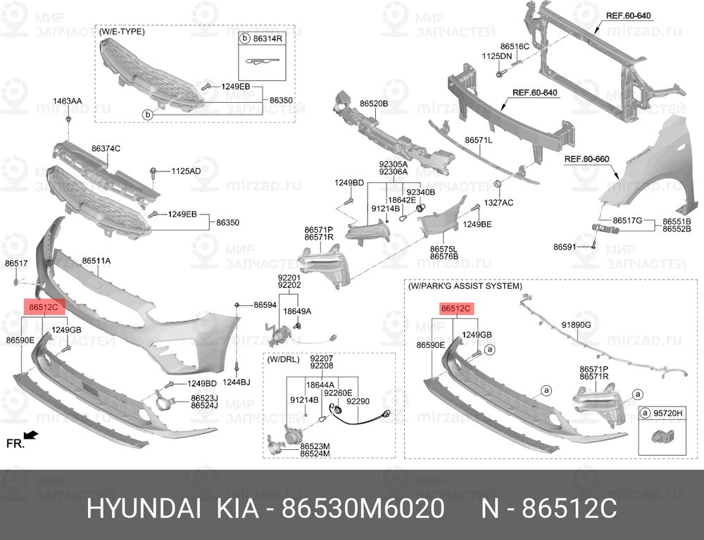 Запчасть HYUNDAI 86530M6020