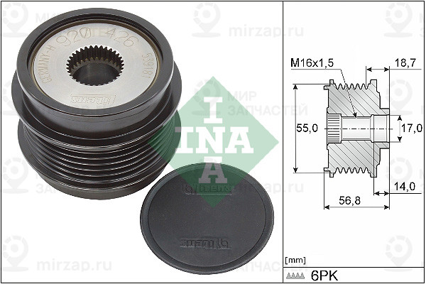 535034110_Шкив Обгонный INA 535034110