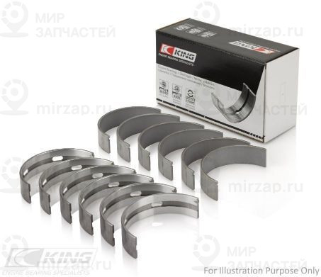 Комплект подшипников коленчатого вала KING MB624XA