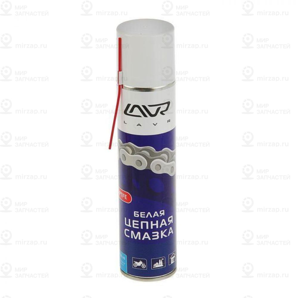 Белая Цепная Смазка С Ptfe Lavr White Chain Lube With Ptfe 400 Мл (Аэрозоль)
 LAVR LN1741