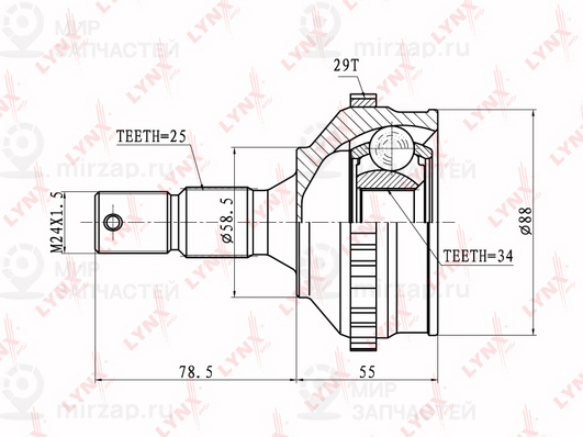 Запчасть LYNX CO6102A