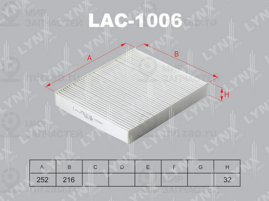 Запчасть LYNX LAC1006