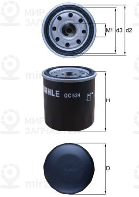 Масляный фильтр MAHLE OC534