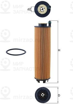 Масляный фильтр MAHLE OX1301D