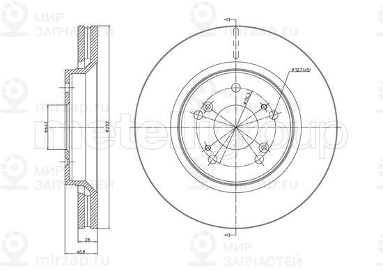 Тормозной диск METELLI 231338C