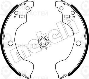 Комплект тормозных колодок METELLI 530292