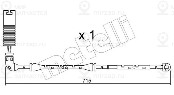 Сигнализатор, износ тормозных колодок METELLI SU155