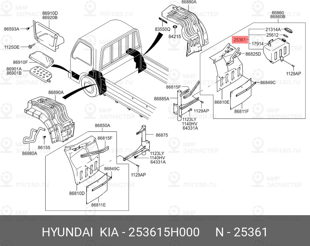 Запчасть MOBIS 253615H000