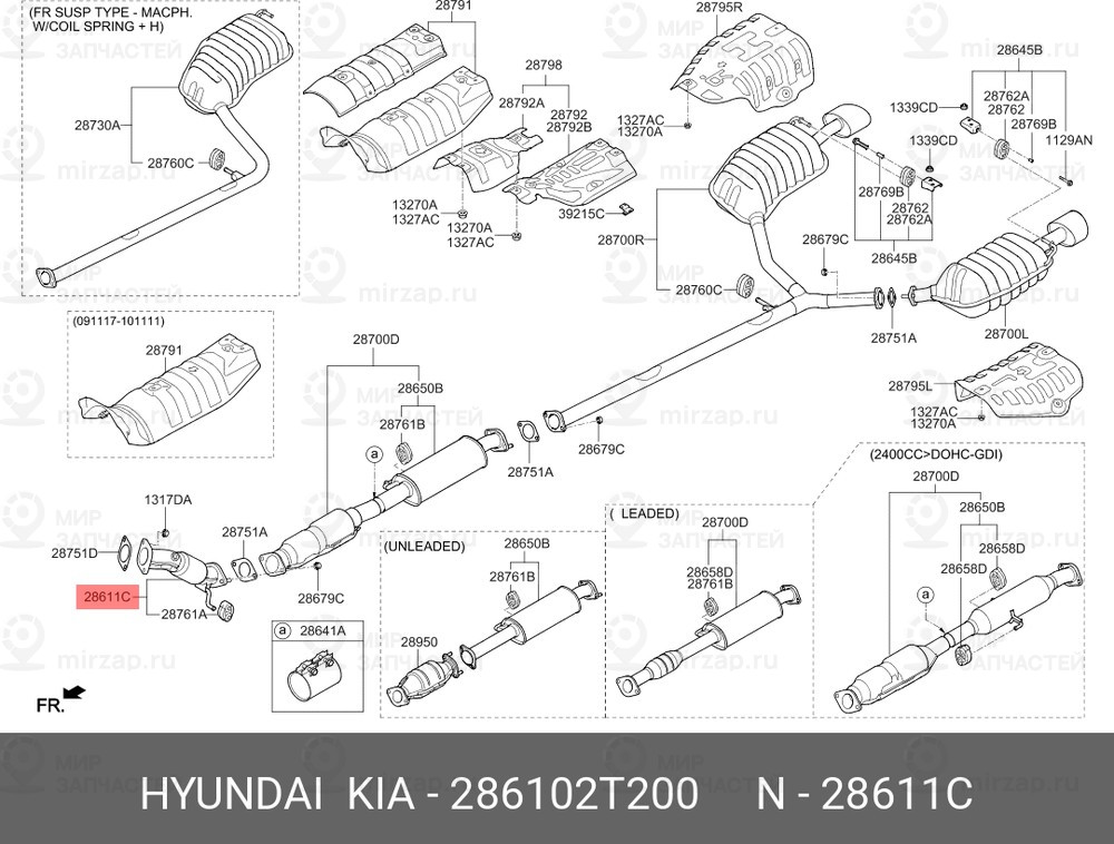 Запчасть MOBIS 286102T200