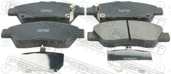 Комплект тормозных колодок, дисковый тормоз FEBEST 0301GEF